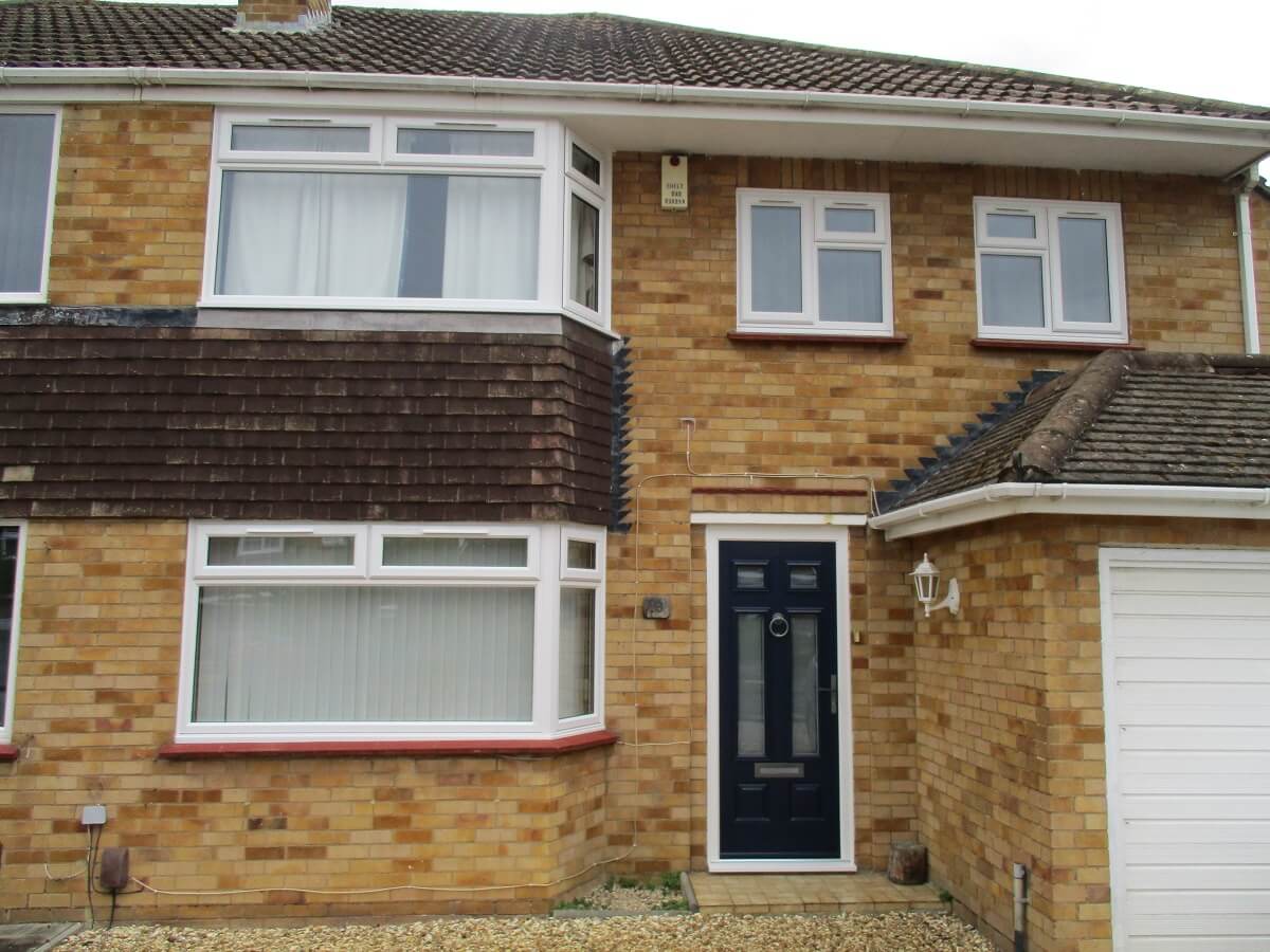 Classic white PVCu windows with Endurance door