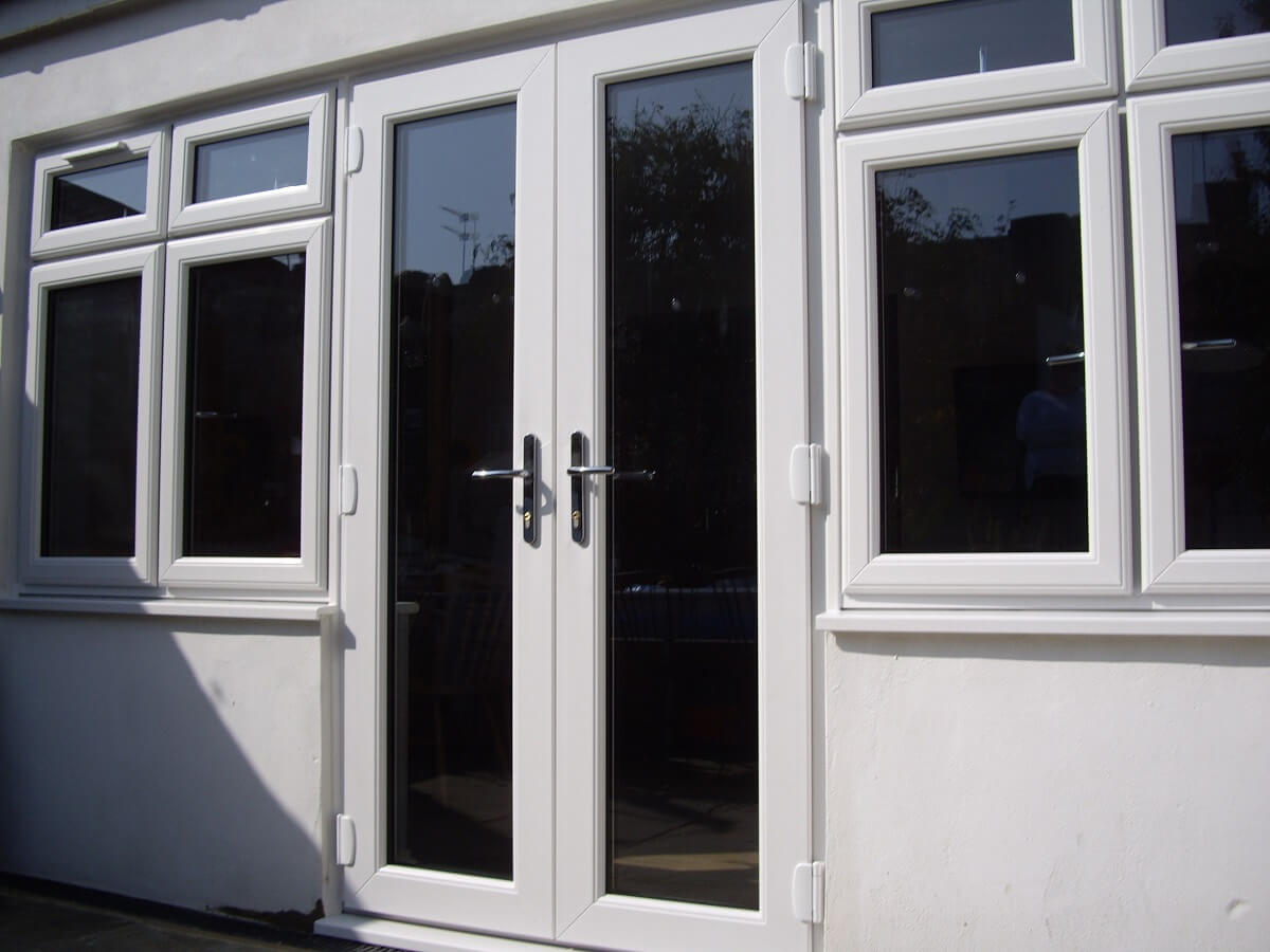 French doors with flag windows