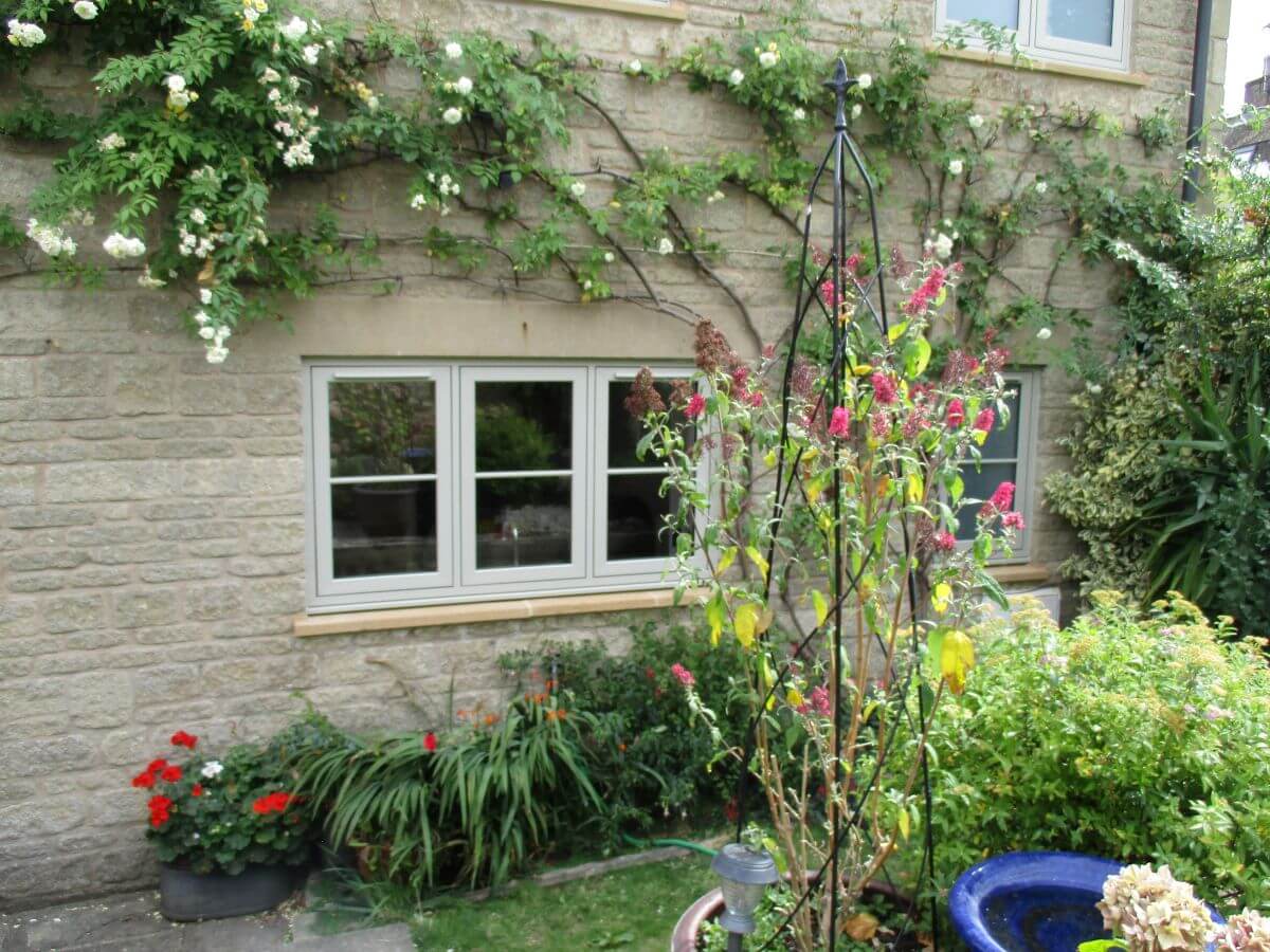 Pebble Grey flush sash PVCu windows