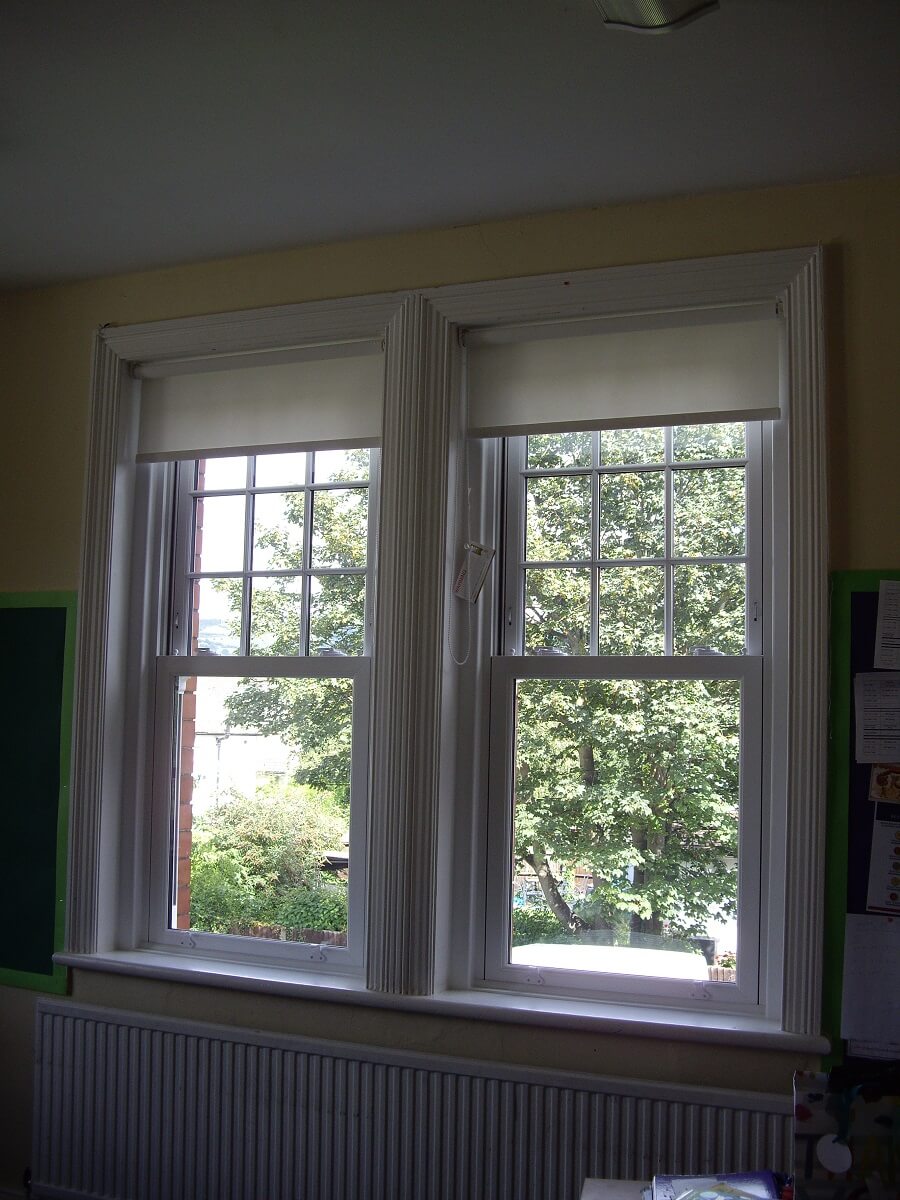 Sliding sash windows interior view